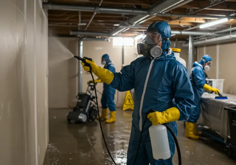 Basement Sanitization and Antimicrobial Treatment process in Falcon Lake Estates, TX